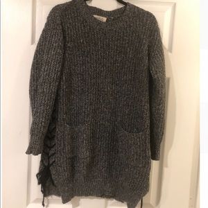 Kiki La Rue Oversized Lace Up Sweater Size M
